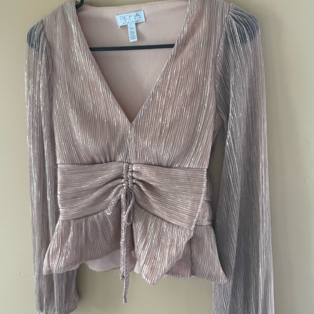 NWT Sparkle Blush Pink Blouse
